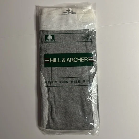 Vintage Rare New sealed package Hill & Archer Mens Briefs, Size Medium - Picture 3 of 6